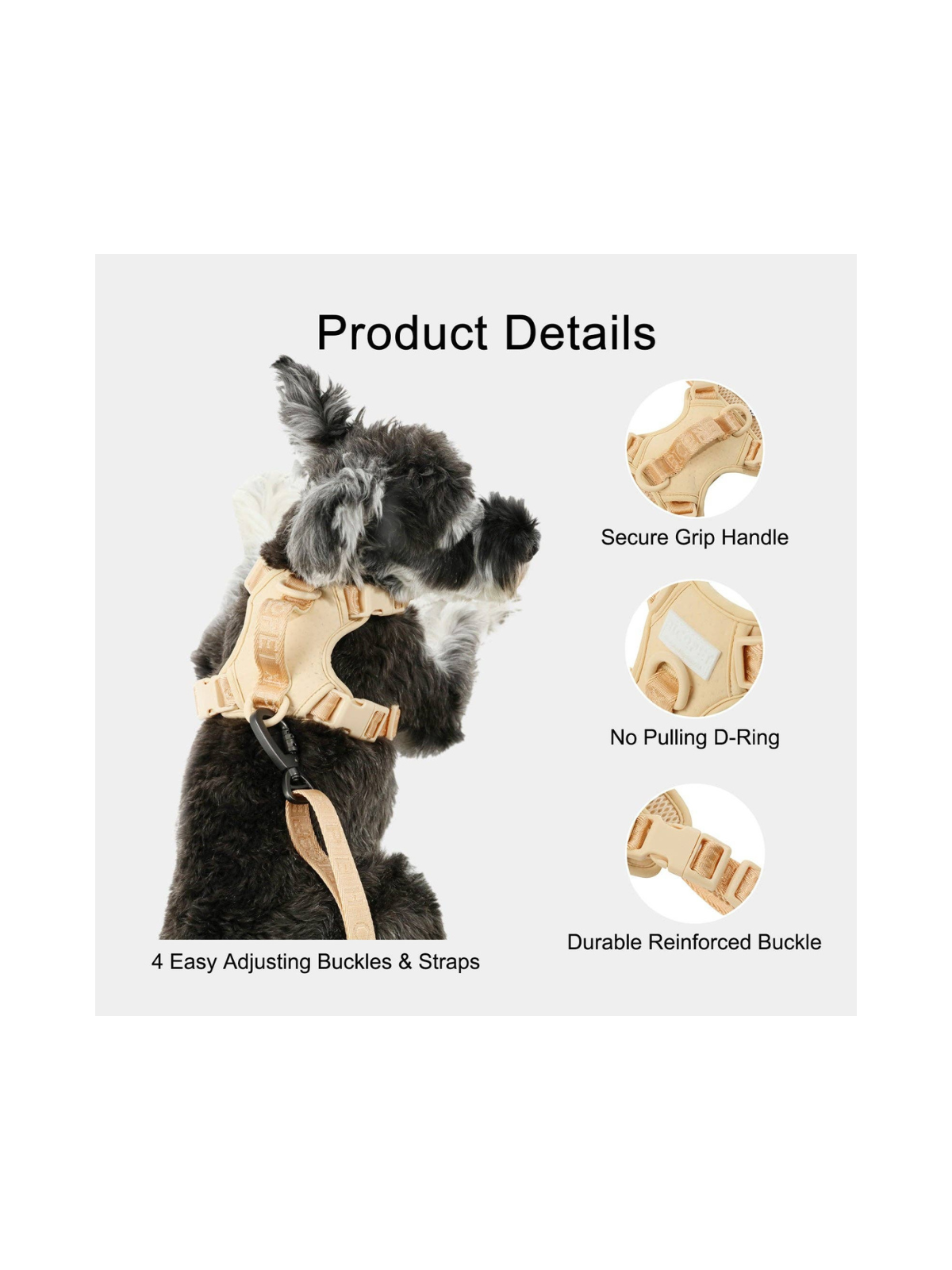 No Pull Active Dog Harness – Apricot
