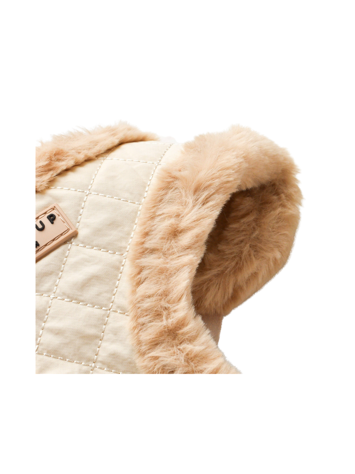 Quilted Adjustable Neck Harness - Cream