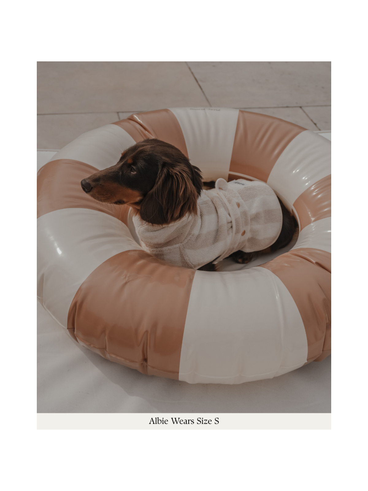 The Cosy Cloak Drying Robe – Hazelnut Stripe