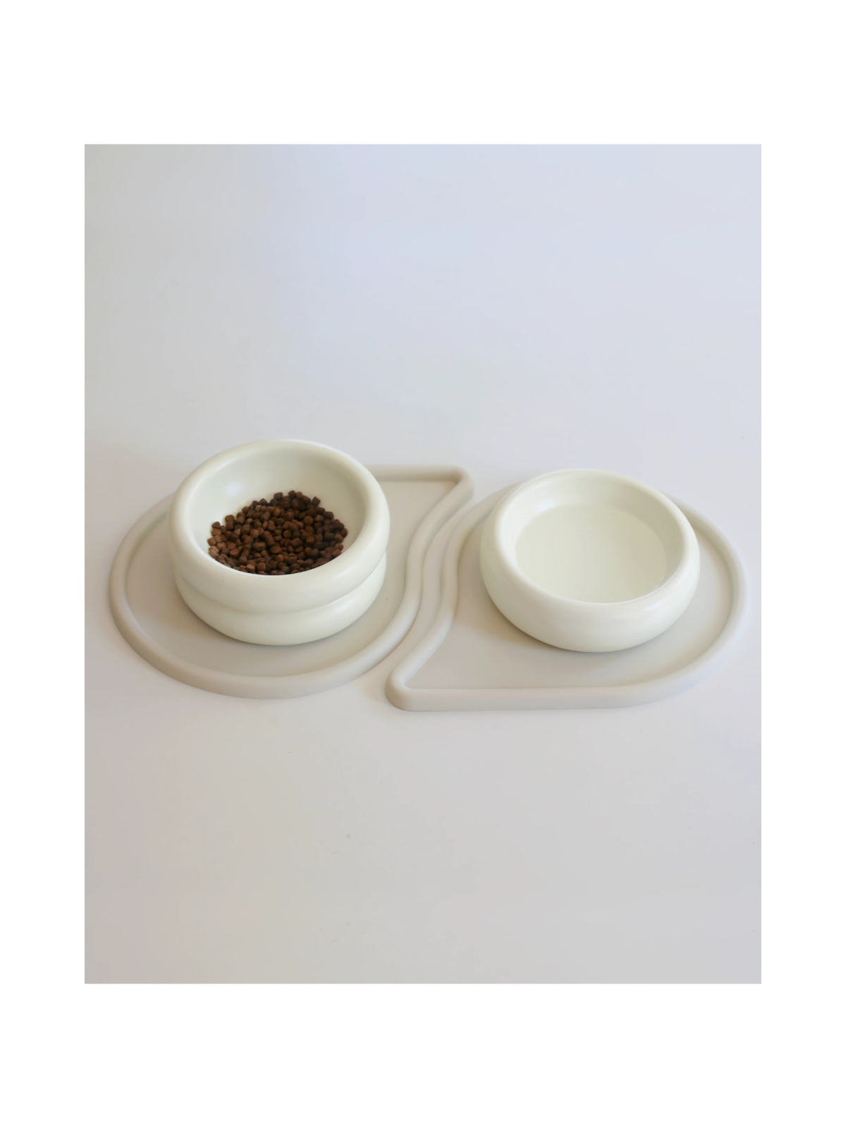 Drop Pet Food Bowl Mats – Sand (Set of 2)