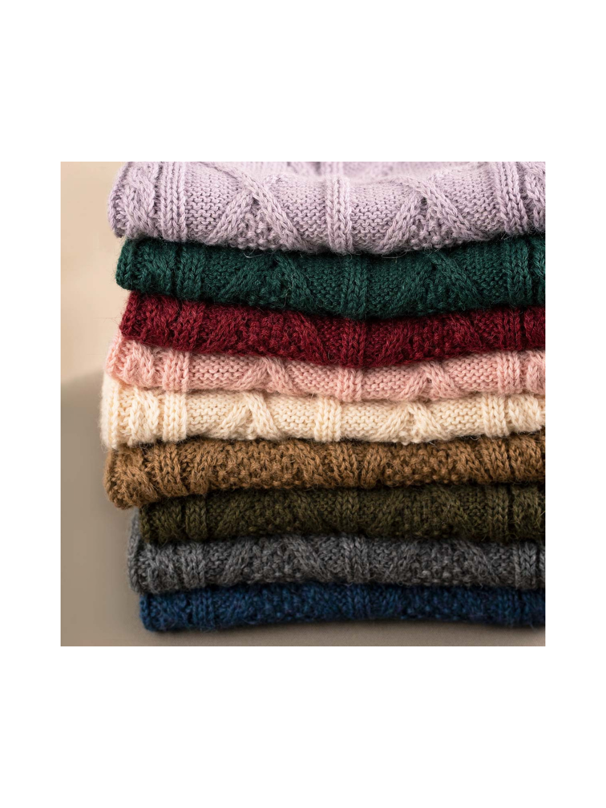 Aran Knit Alpaca Dog Sweater – Lavender