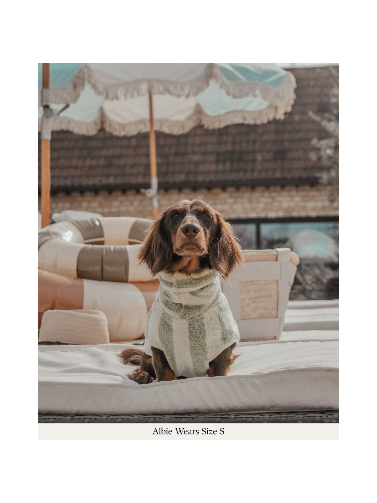 The Cosy Cloak Drying Robe – Matcha Stripe