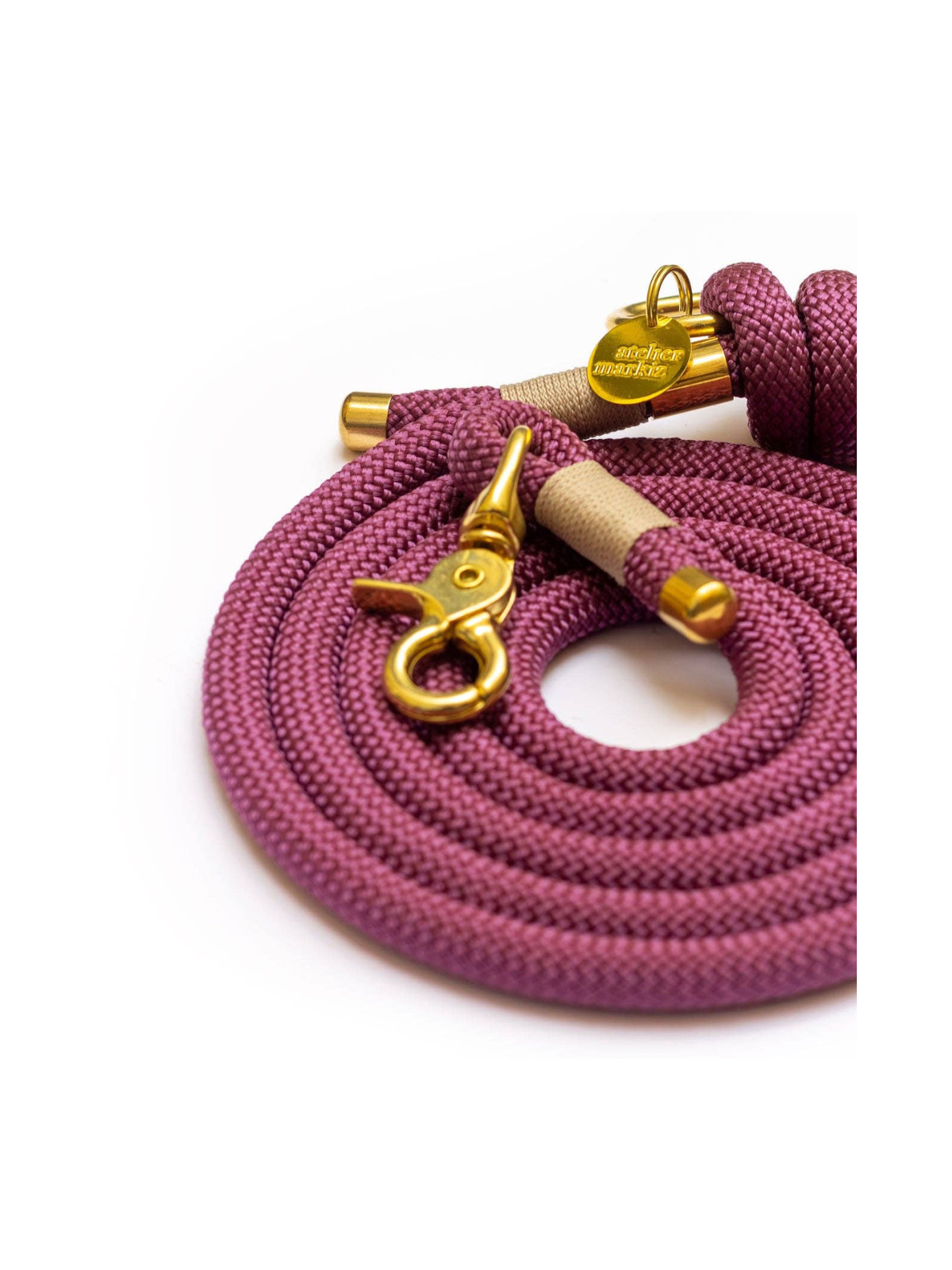 Purple Haze Single Leash – Silver Hardware