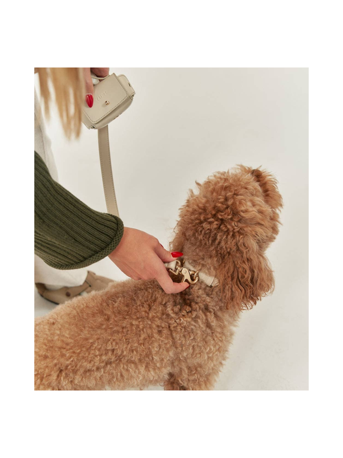 Jala Vegan Leather Leash - Beige