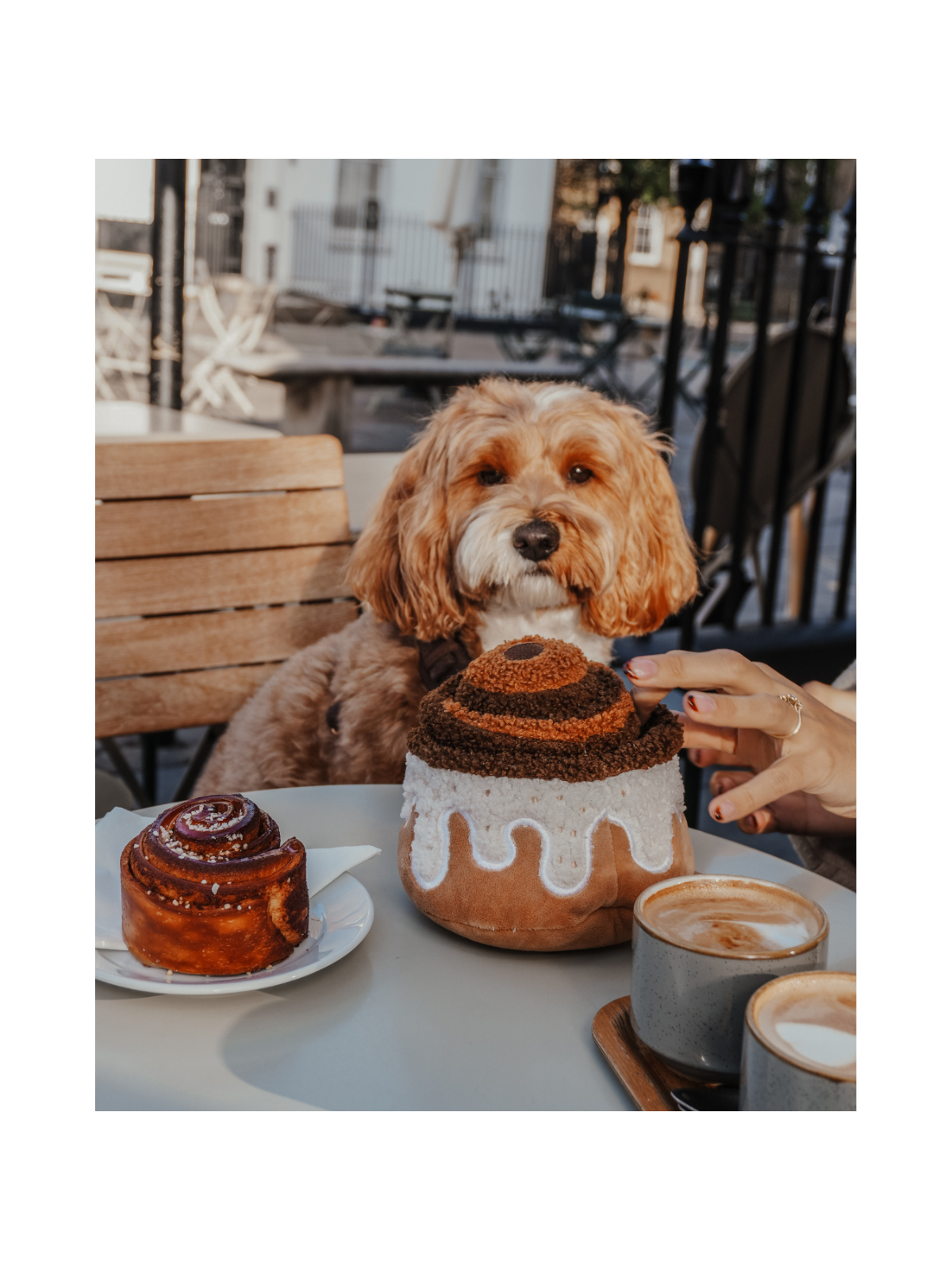 Cinnamon Roll Interactive Dog Toy