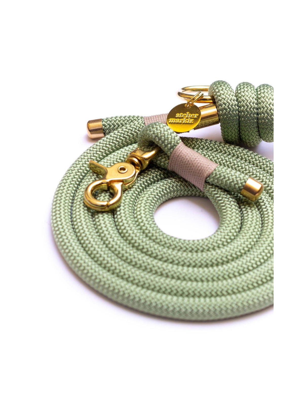 Matcha Single Leash – Silver Hardware