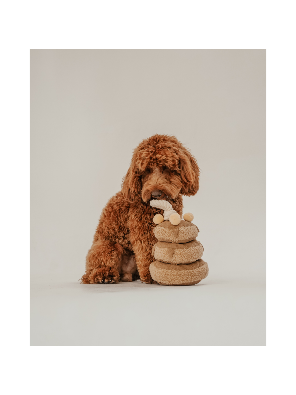 Maple Pancake Stack Interactive Dog Toy