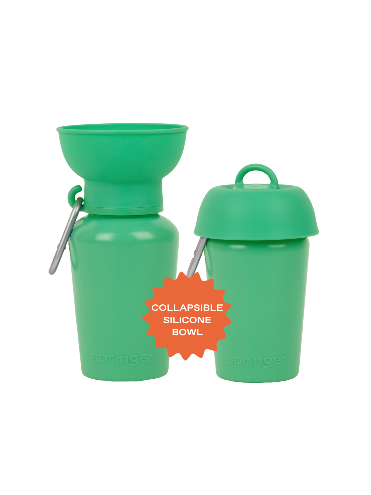 Travel Water Bottle (600ml) – Green