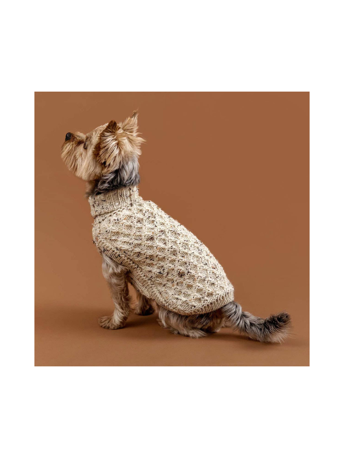Speckled Ivory Alpaca Dog Sweater