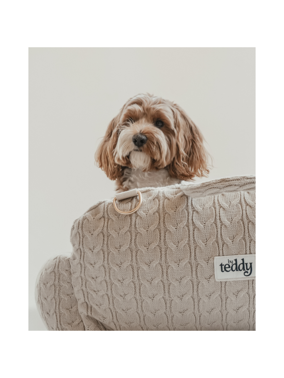 The Cable Knit 3-in-1 Dog Car Seat – Hazelnut