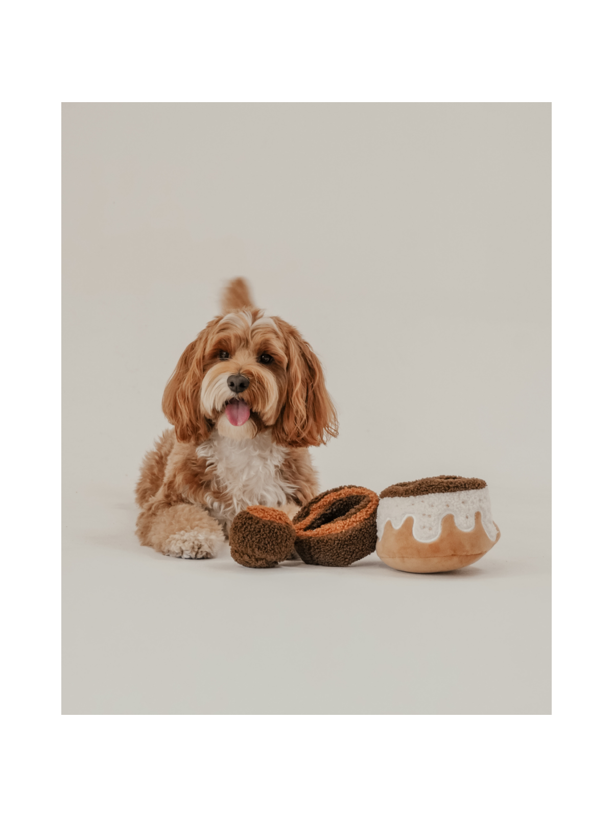 Cinnamon Roll Interactive Dog Toy