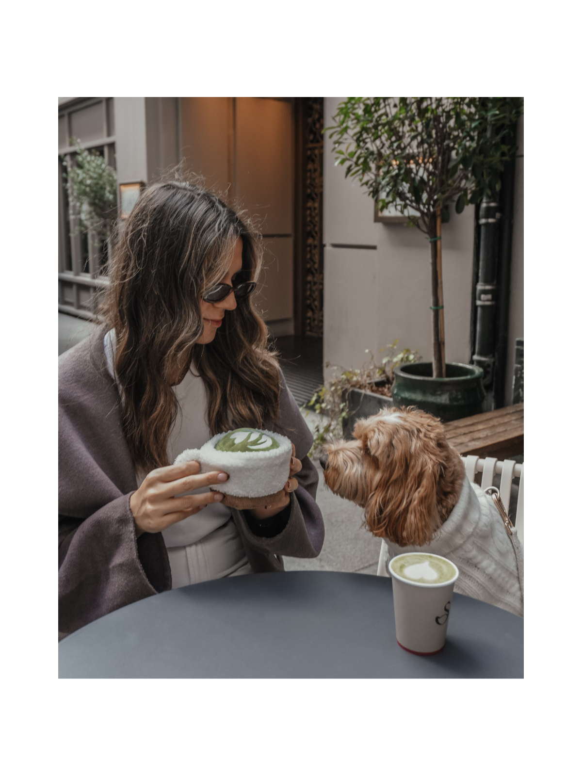 Matcha Latte Cup Interactive Dog Toy