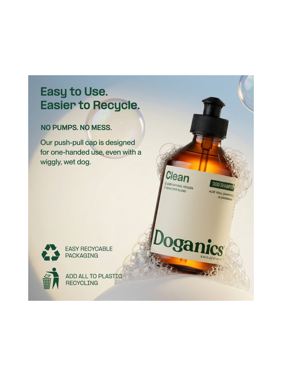 Clean Natural Dog Shampoo 250ml