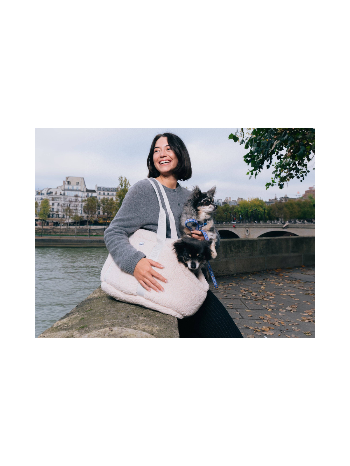 Sherpa Dog Carrier Bag - Cream