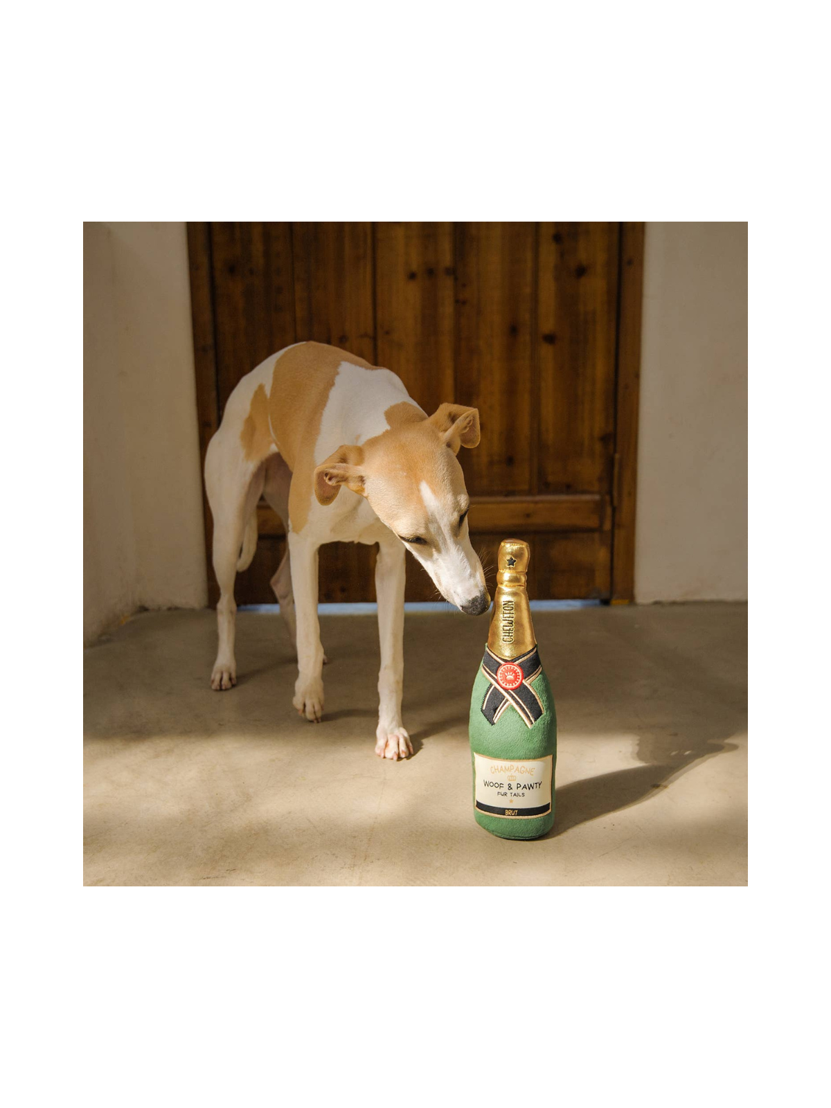 Champagne Bottle Dog Toy