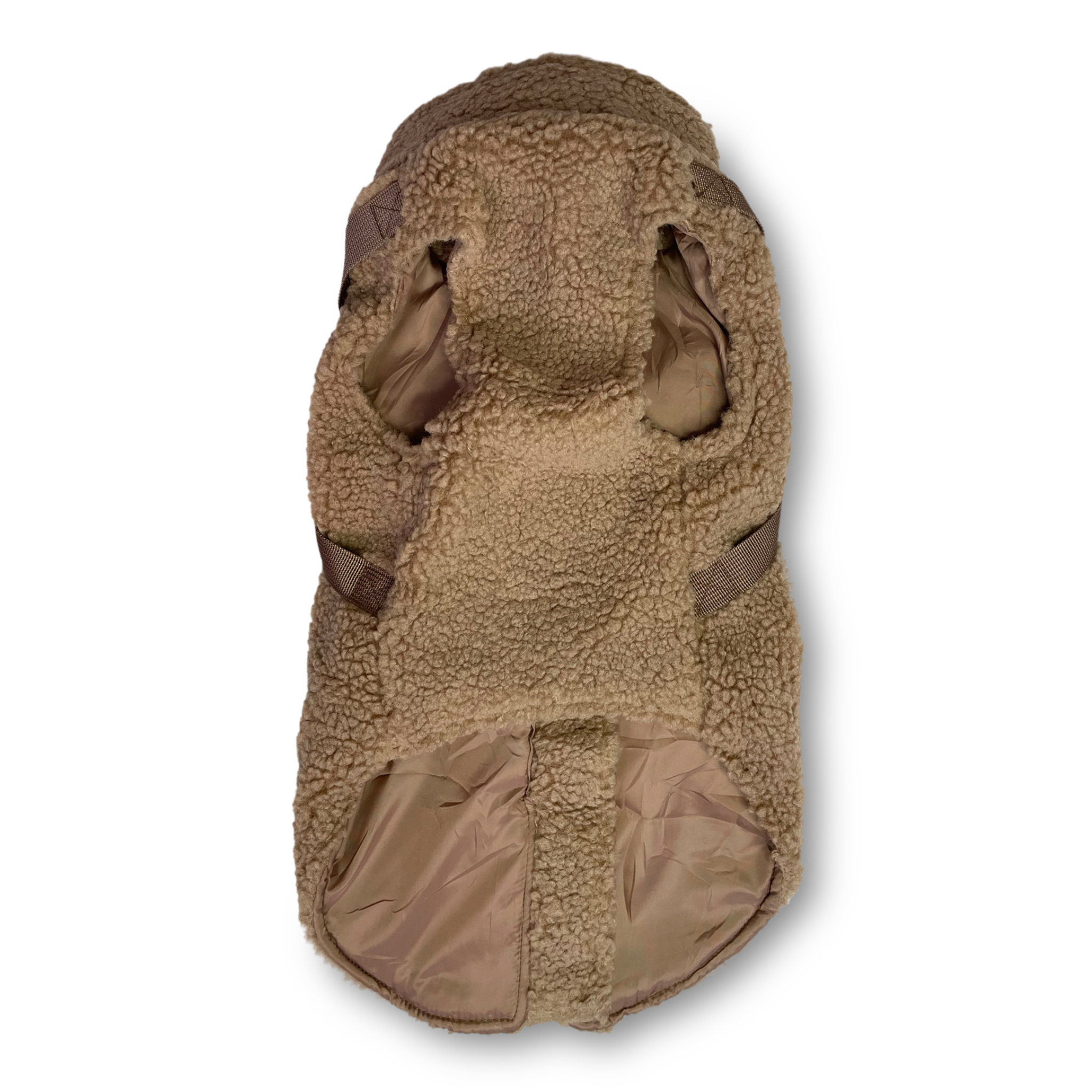 Teddy Coat with Harness – Mocha