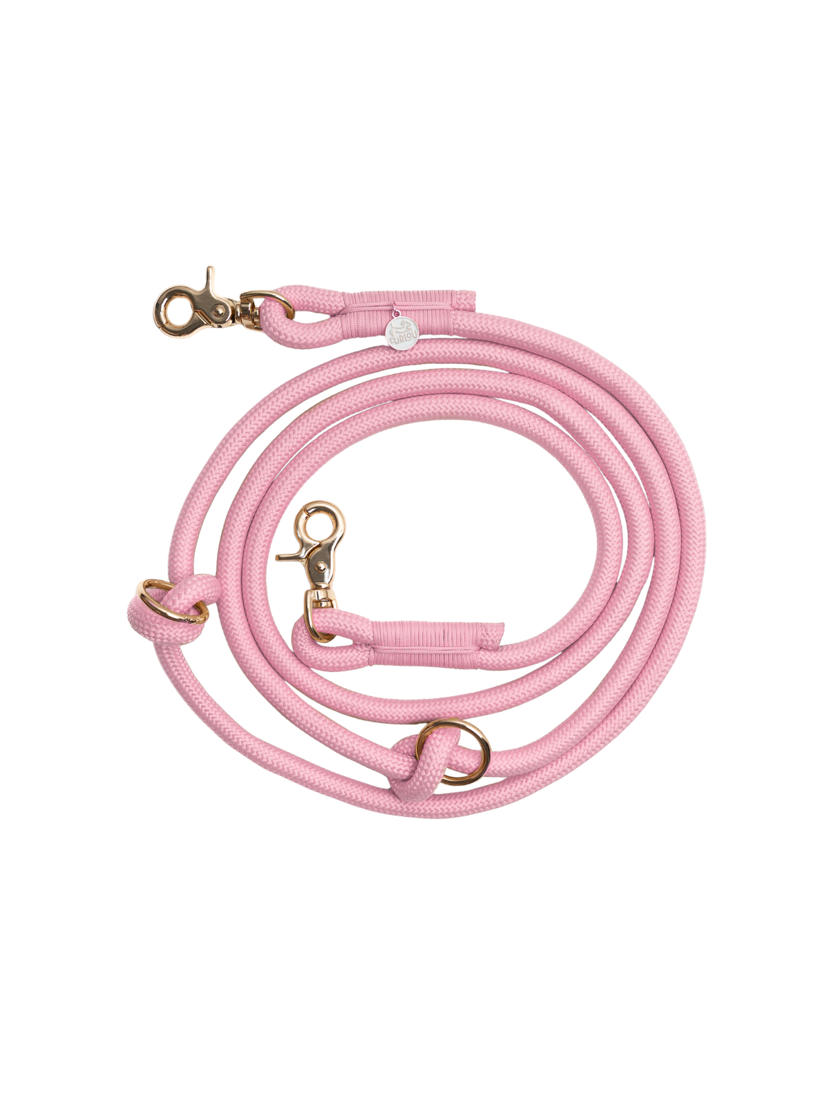 Hands Free Braided Leash – Pink