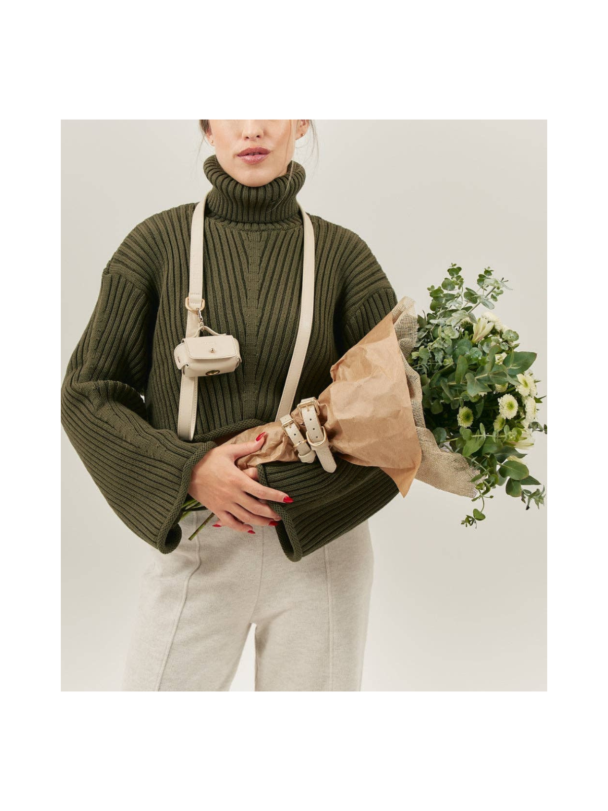 Jala Vegan Leather Leash - Beige