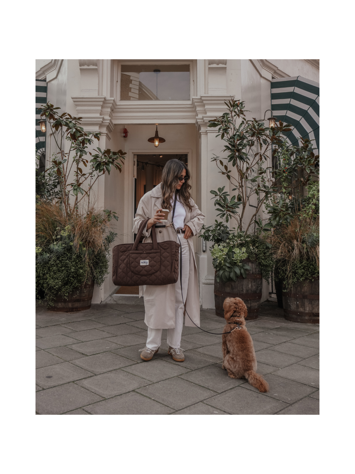 Quilted Settle Mat Tote – Chocolate
