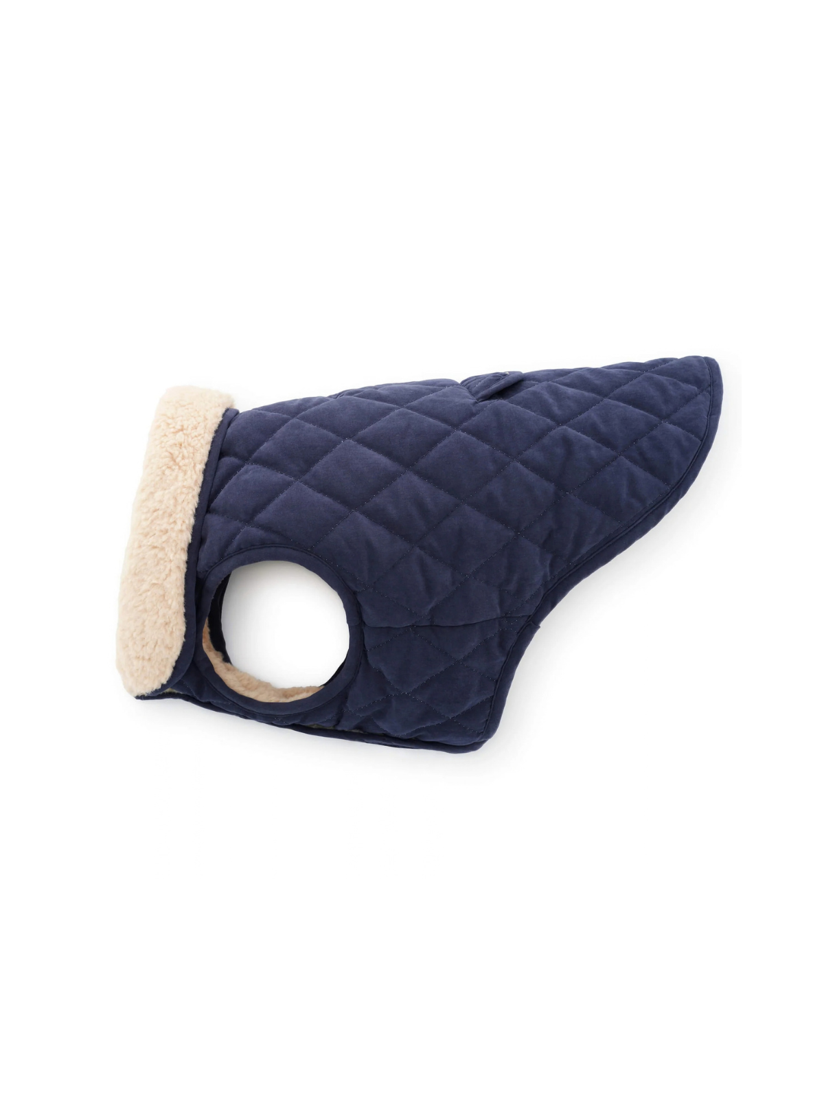 Navy Sherpa-Lined Reversible Dog Jacket