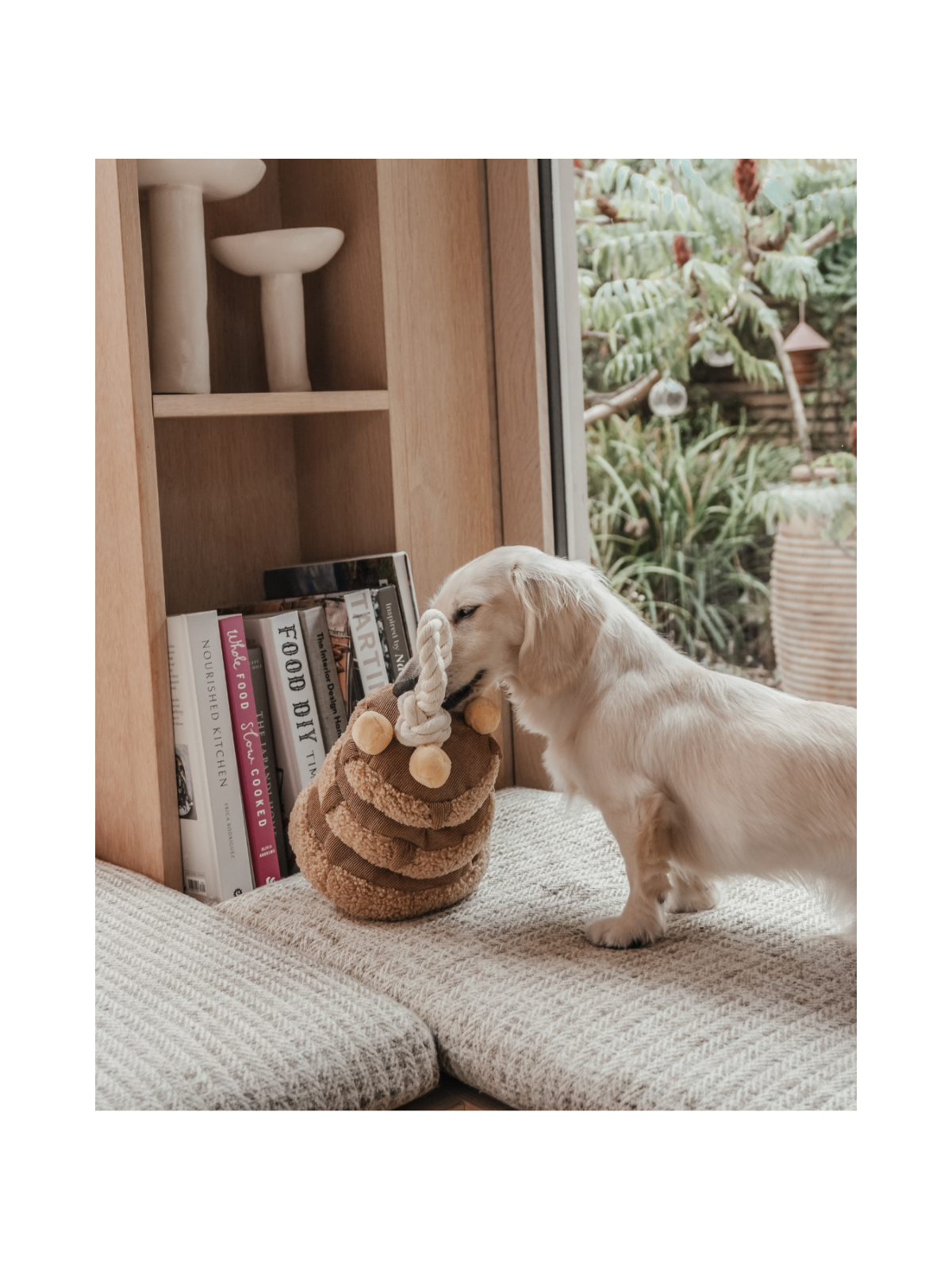 Maple Pancake Stack Interactive Dog Toy