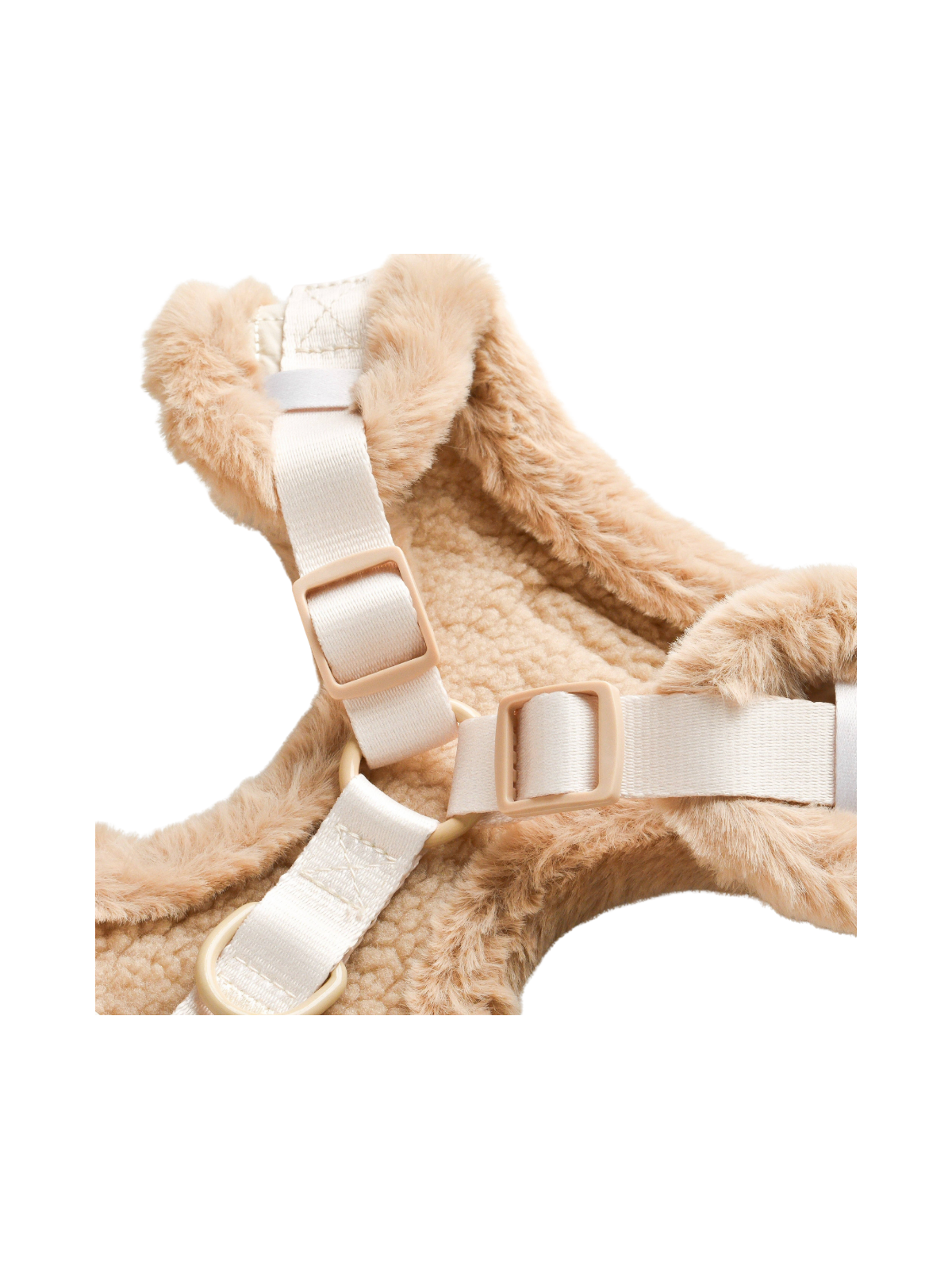 Quilted Adjustable Neck Harness - Cream