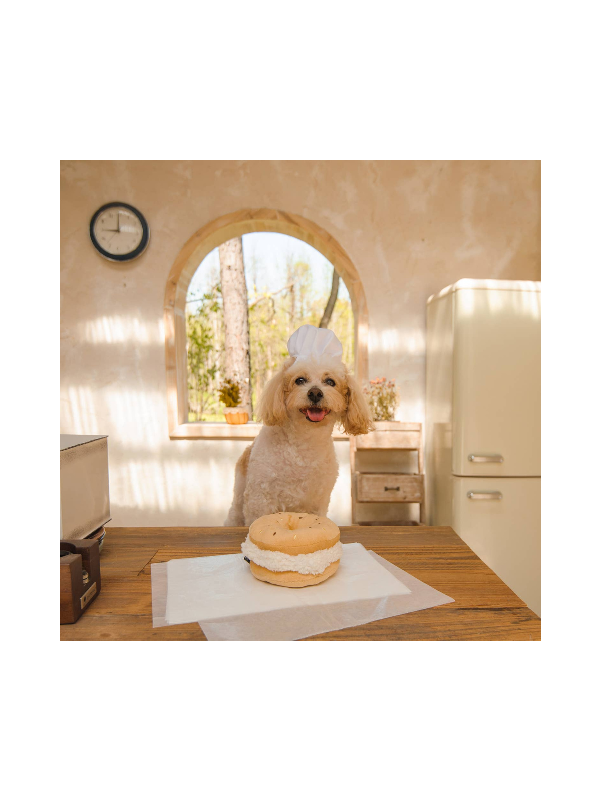 Bagel Plush Dog Toy