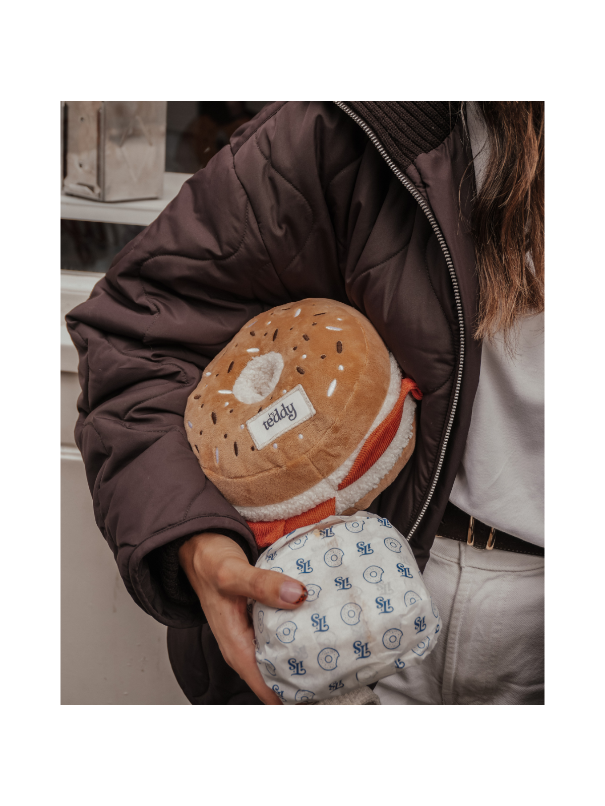 Salmon & Cream Cheese Bagel Interactive Dog Toy