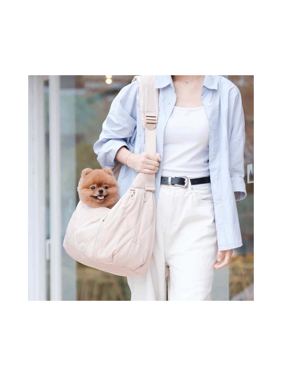 Cloud Crossbody Pet Carrier - Latte