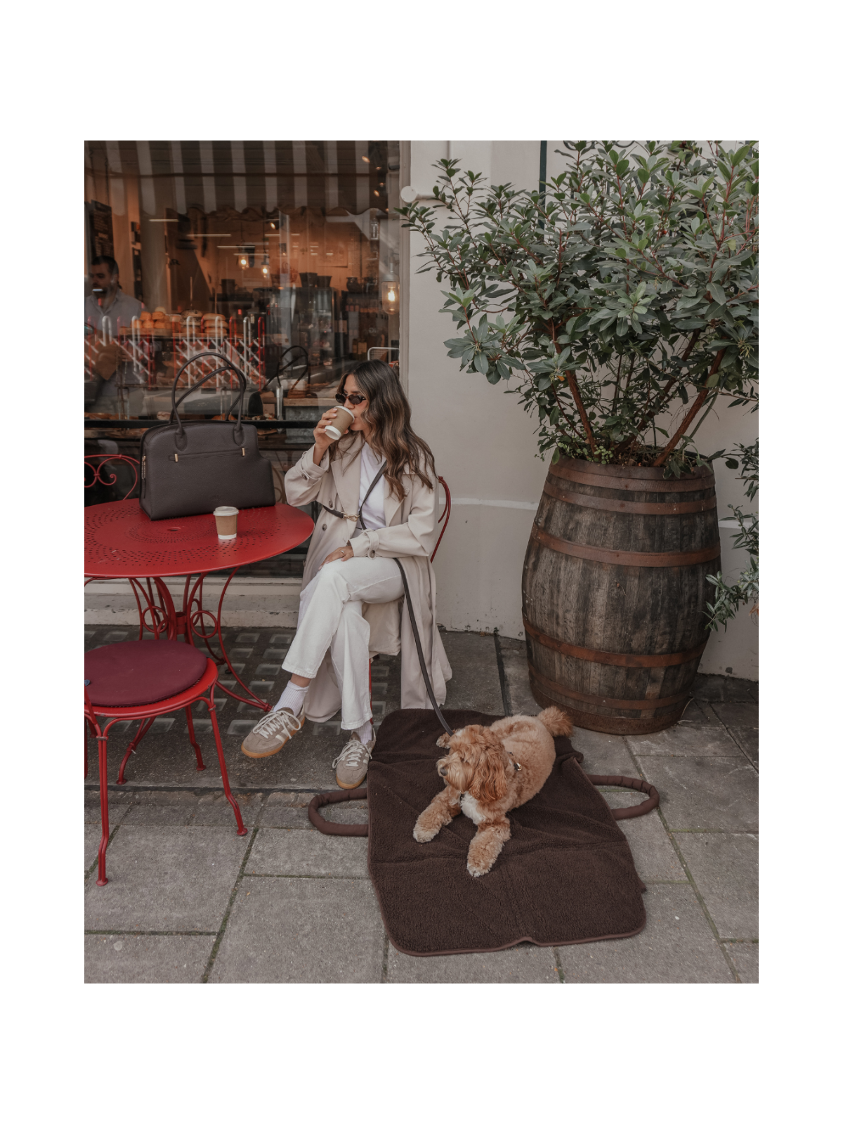 Quilted Settle Mat Tote – Chocolate