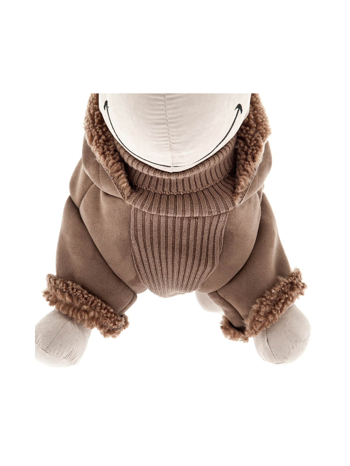 Poesia Shearling Dog Coat – Brown