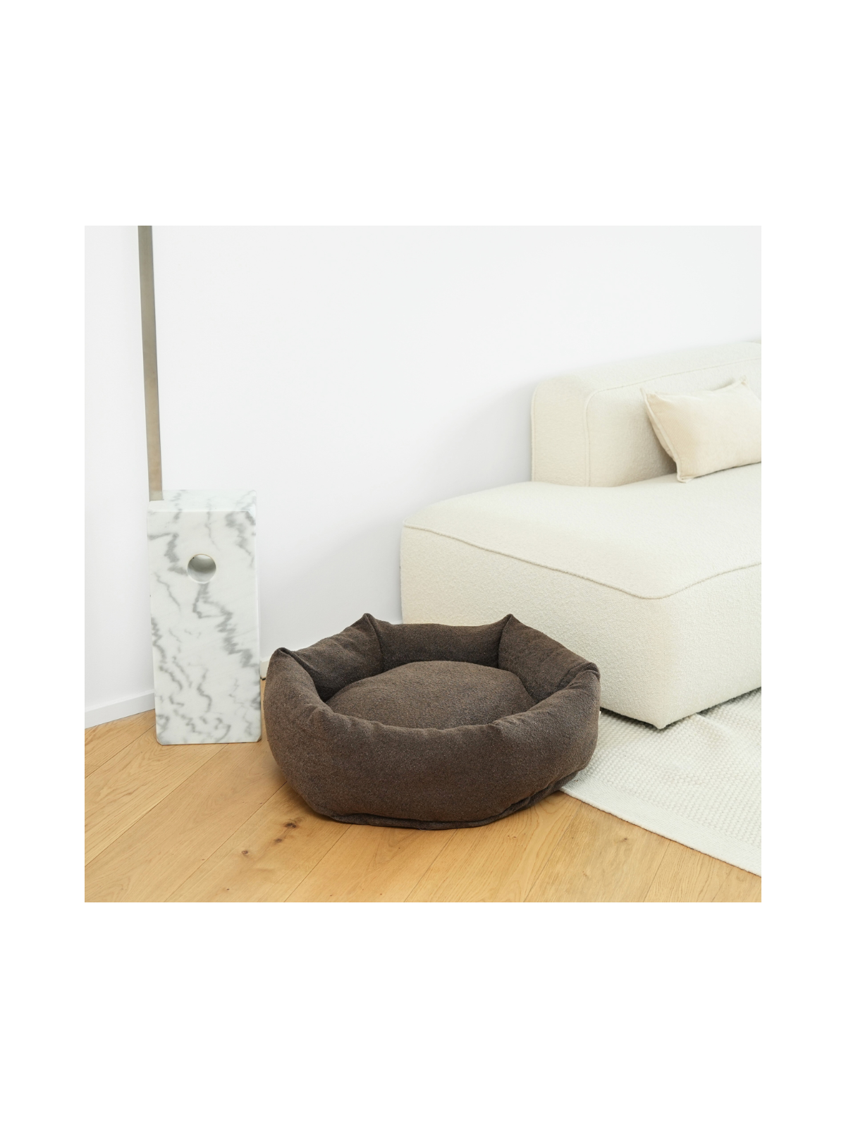 Luna Dog Bed 3.0 – Chestnut Bouclé