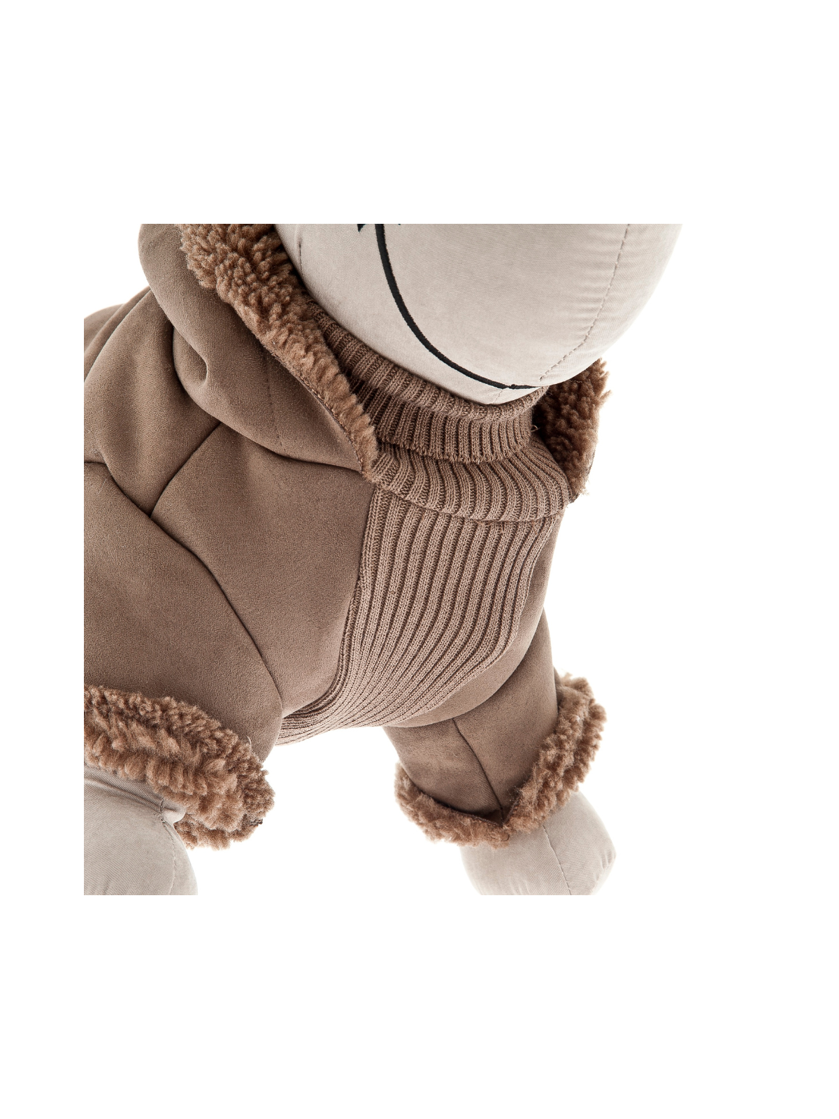 Poesia Shearling Dog Coat – Brown