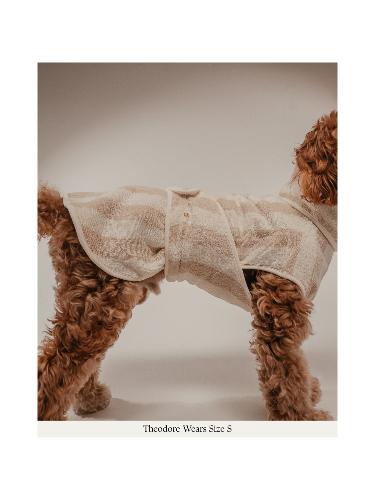 The Cosy Cloak Drying Robe – Hazelnut Stripe