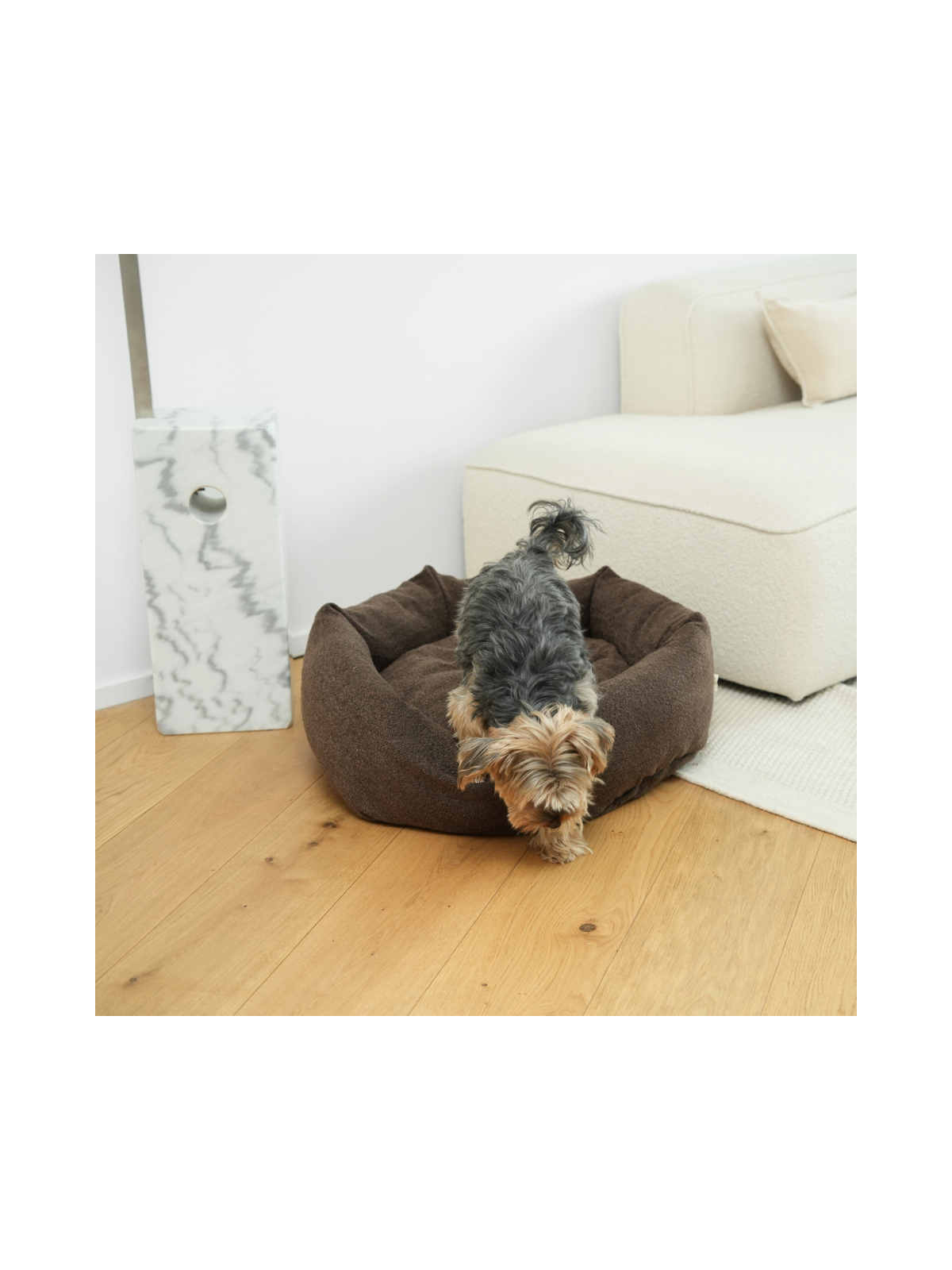Luna Dog Bed 3.0 – Chestnut Bouclé