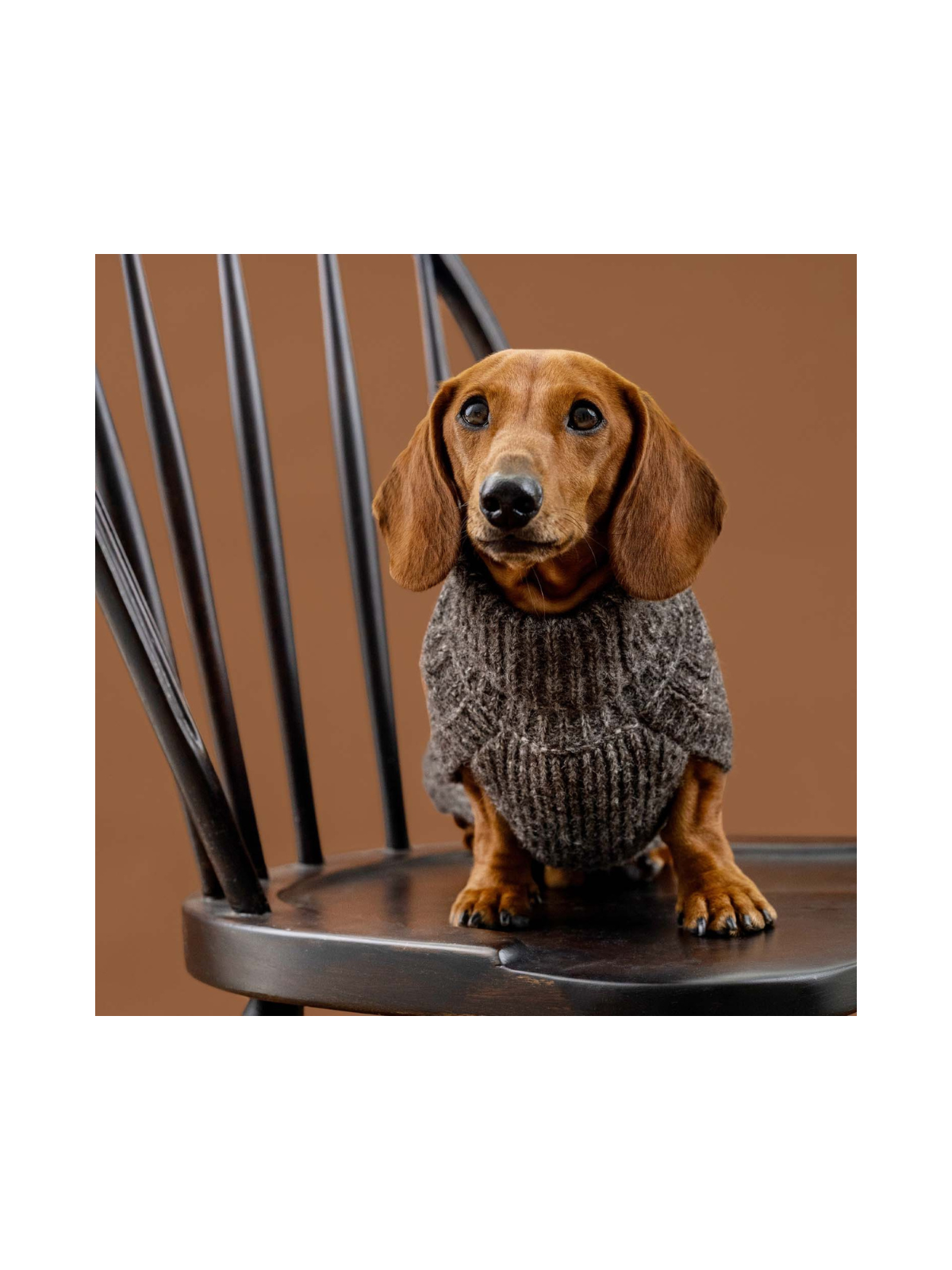 Basket Knit Dog Sweater – Charcoal Heather