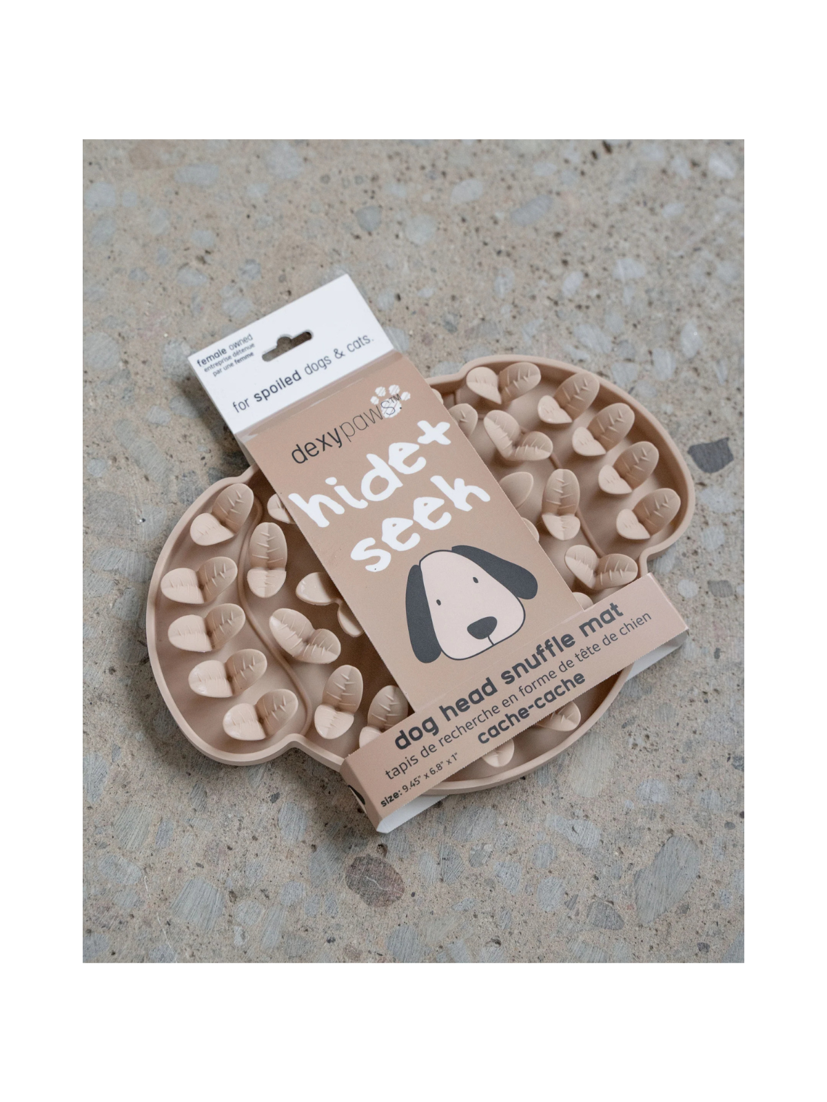 Dog Head Enrichment Snuffle Mat – Nude