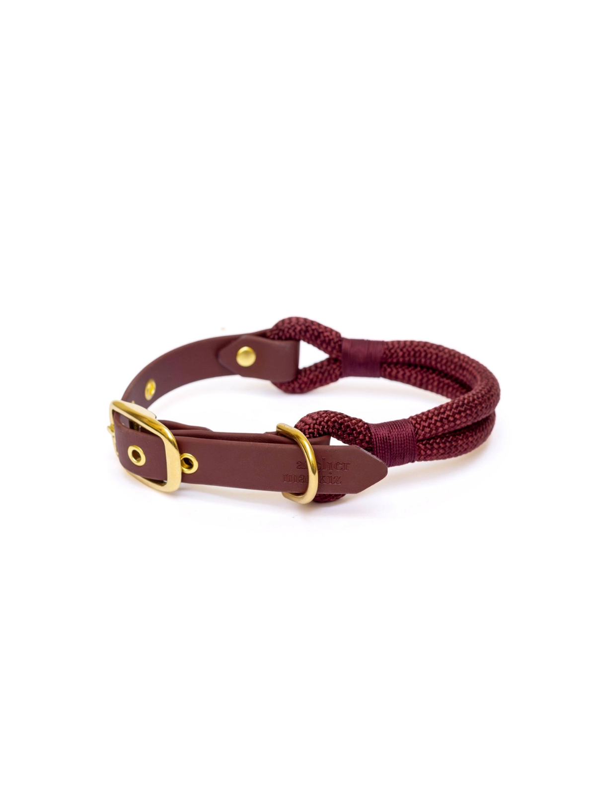 Rope Collar – Saddle – Gold Hardware