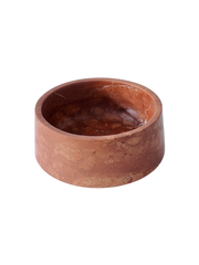 Marble Food & Water Bowl – Coral Red