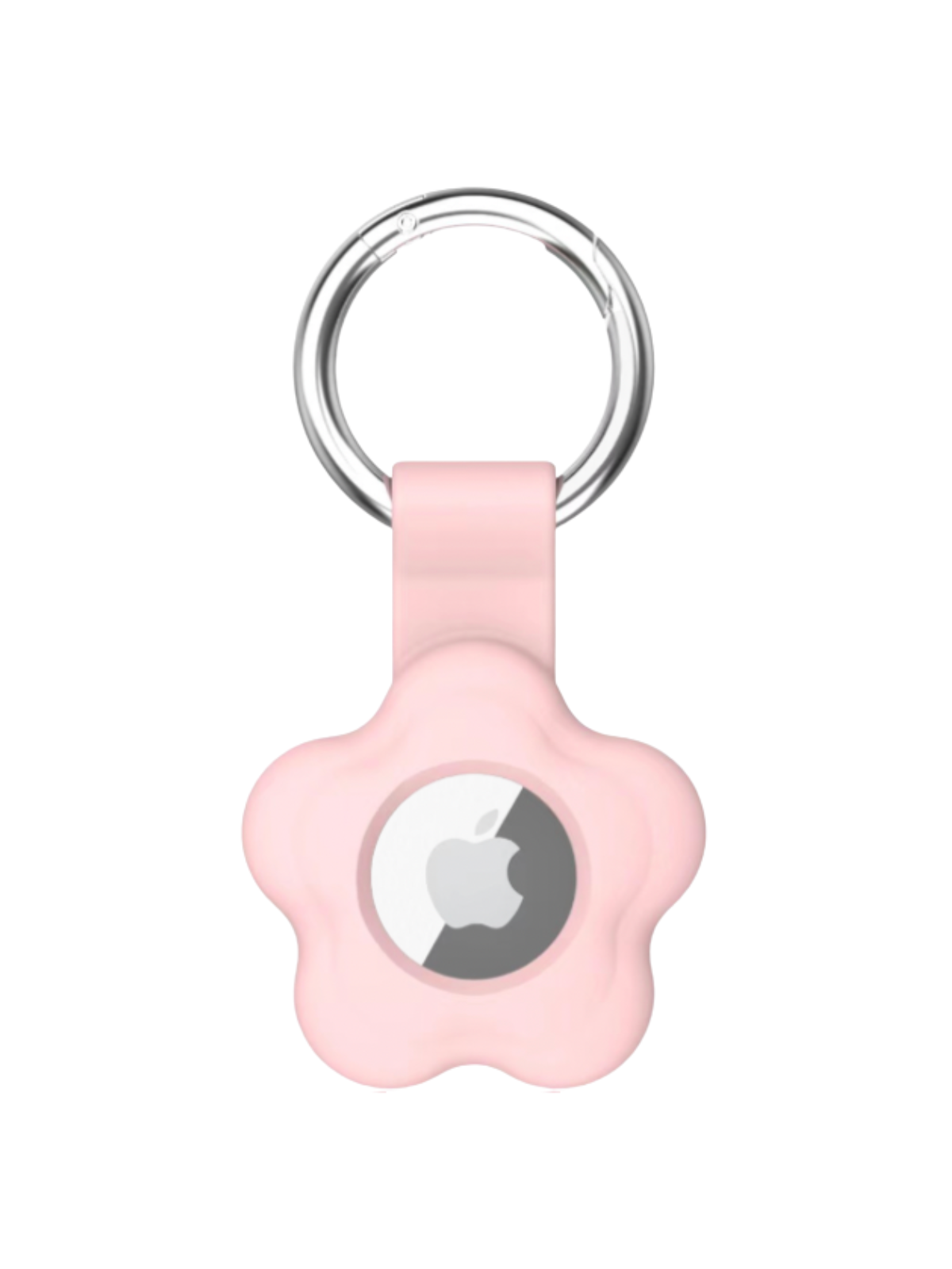 Pink Flower Silicone AirTag Case – Dog Tracker Accessory