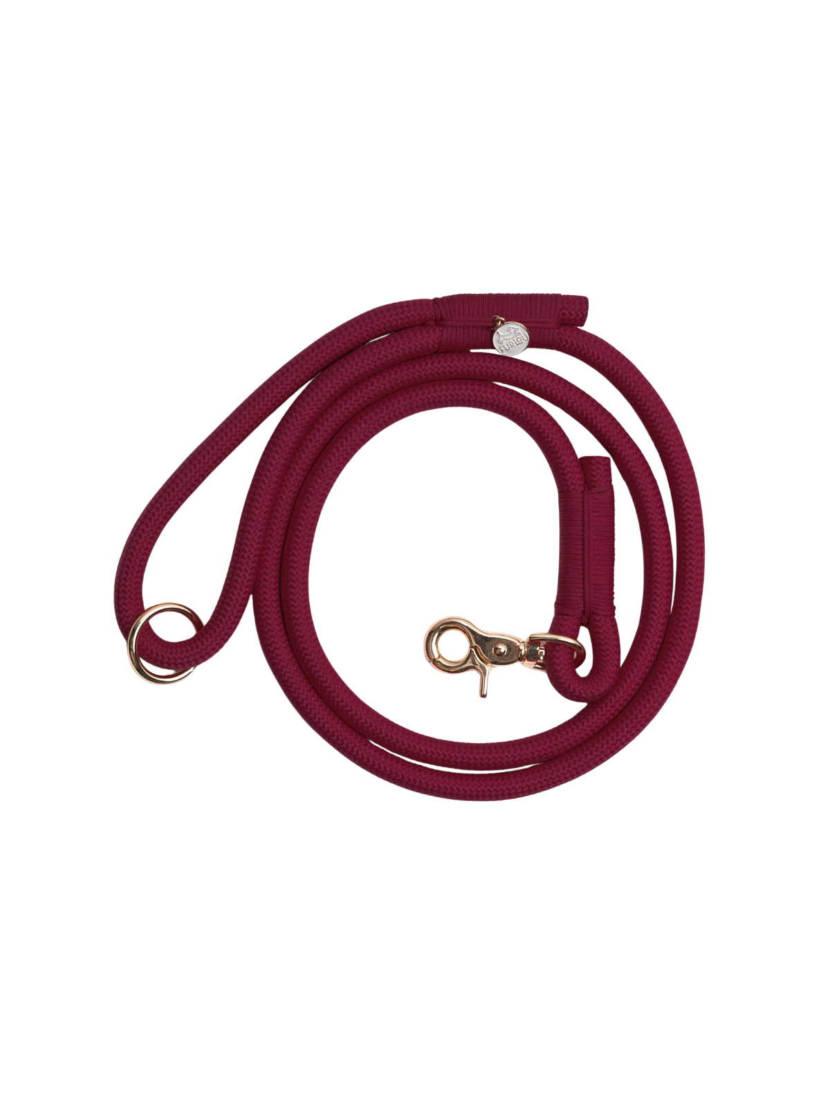 Braided Rope Leash – Bordeaux