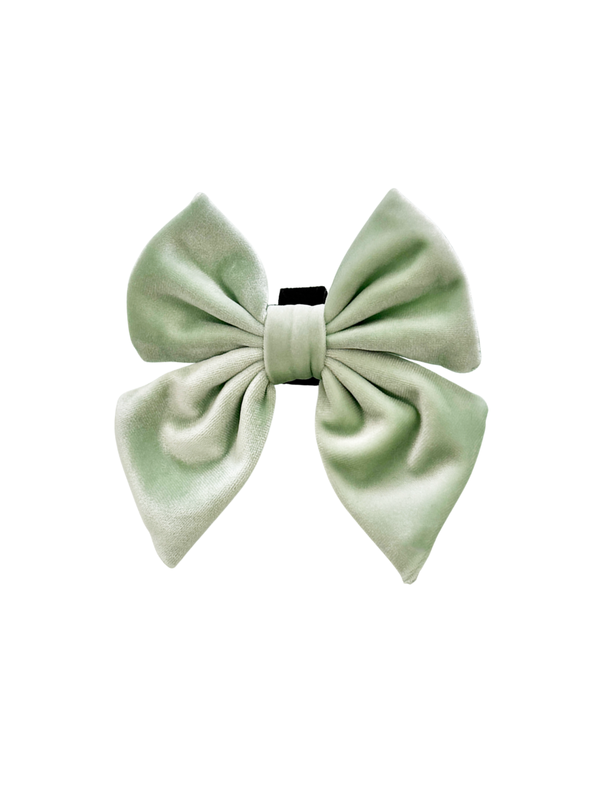 Luxe Velvet Sailor Dog Bow Tie - Sage Green