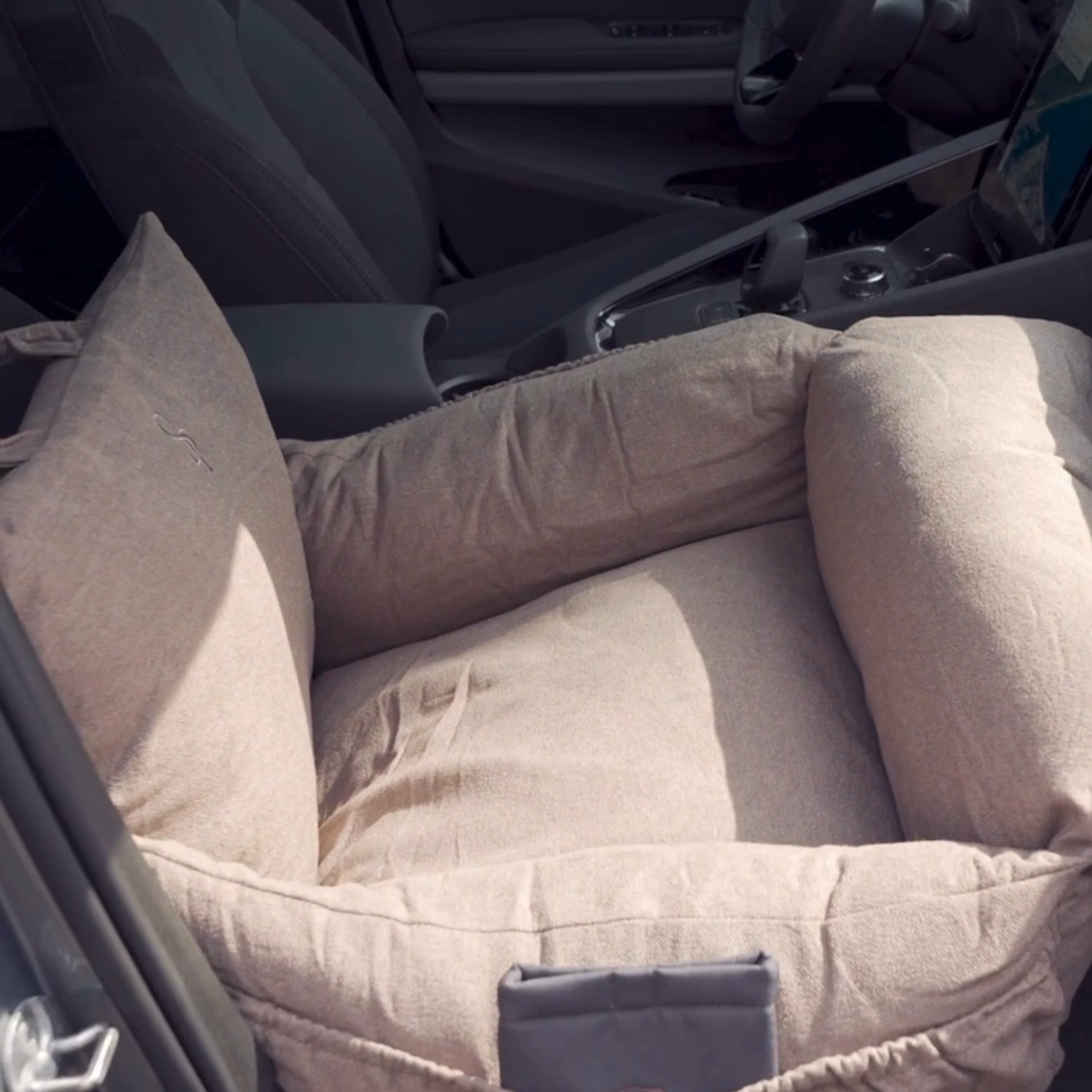 3-in-1 Dog Car Seat & Carrier – Taupe